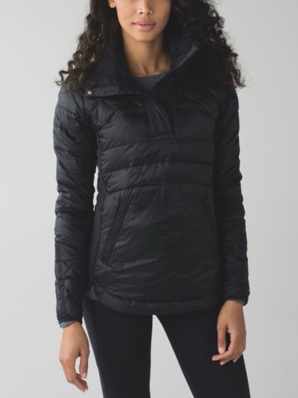 lululemon athletica Black Insulated Half-Zip Pullover Puffer